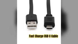 Fast USB C Cable Charge & Sync Flat Cord